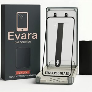 Evara Edge To Edge Tempered Glass for Oneplus 11 5G 3d Advanced Curved Screen Protector Guard with Free easy Installation Kit (Pack of 1)